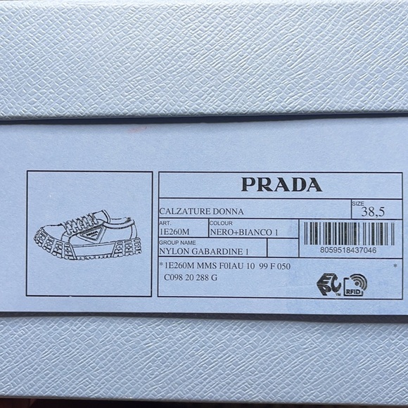 Color:black/white size:38.5 Brand:Prada - Picture 11 of 11